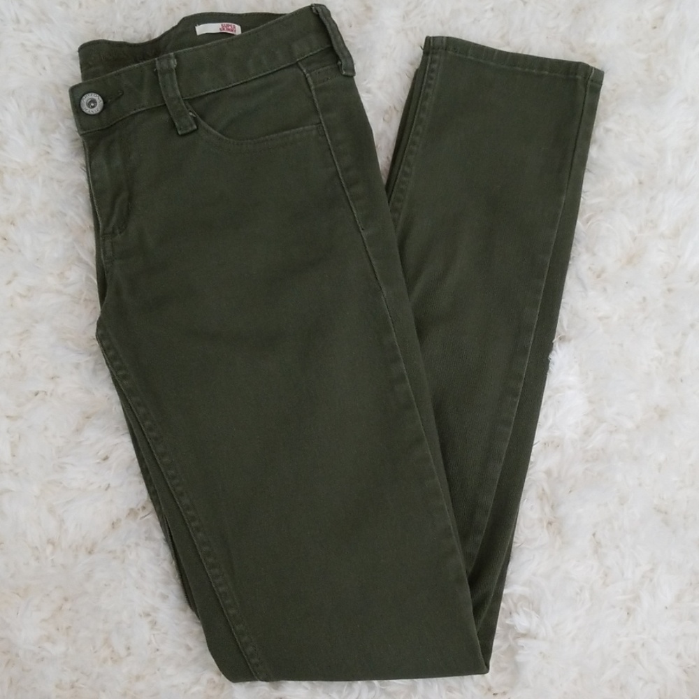 Army Olive Green Skinny Jeans